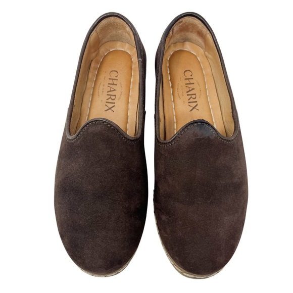 Charix Safari Women's Handmade Leather Slip On
Loafer Dark Brown Suede Feel - Picture 2 of 10